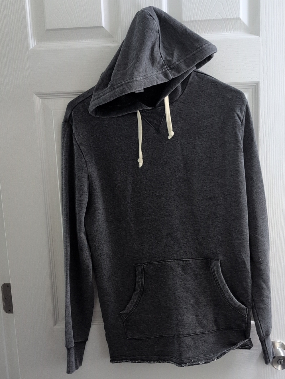 Alternative Apparel Hoodie Size Medium Grey Distressed
